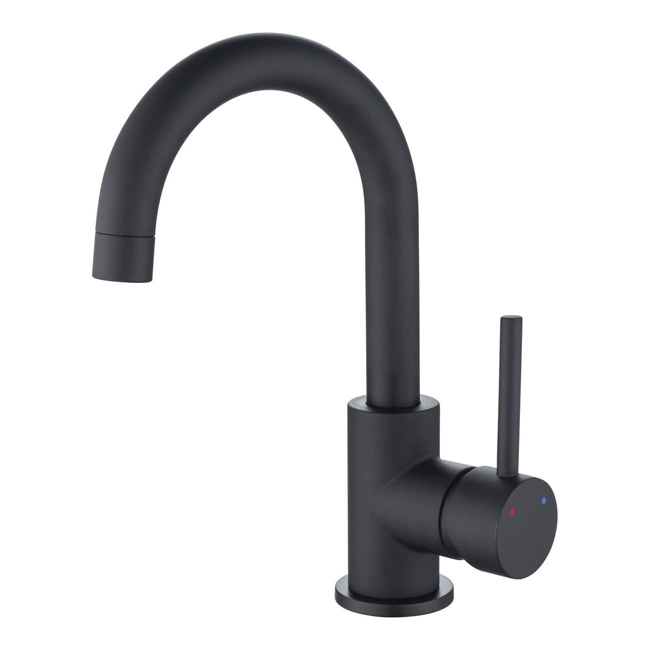 Estilo 35mm Matte Black Side Lever Basin Mixer