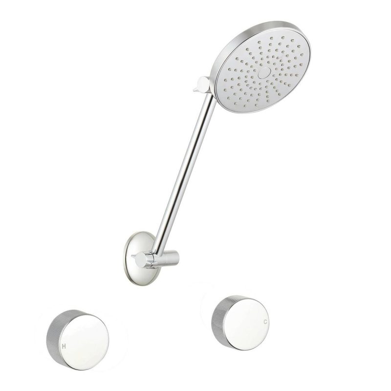 Mondella Resonance Chrome 1/4 Turn Textured Grip ABS All Directional Shower Set