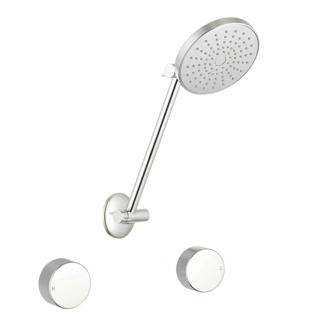 Mondella Resonance Chrome 1/4 Turn Textured Grip ABS All Directional Shower Set