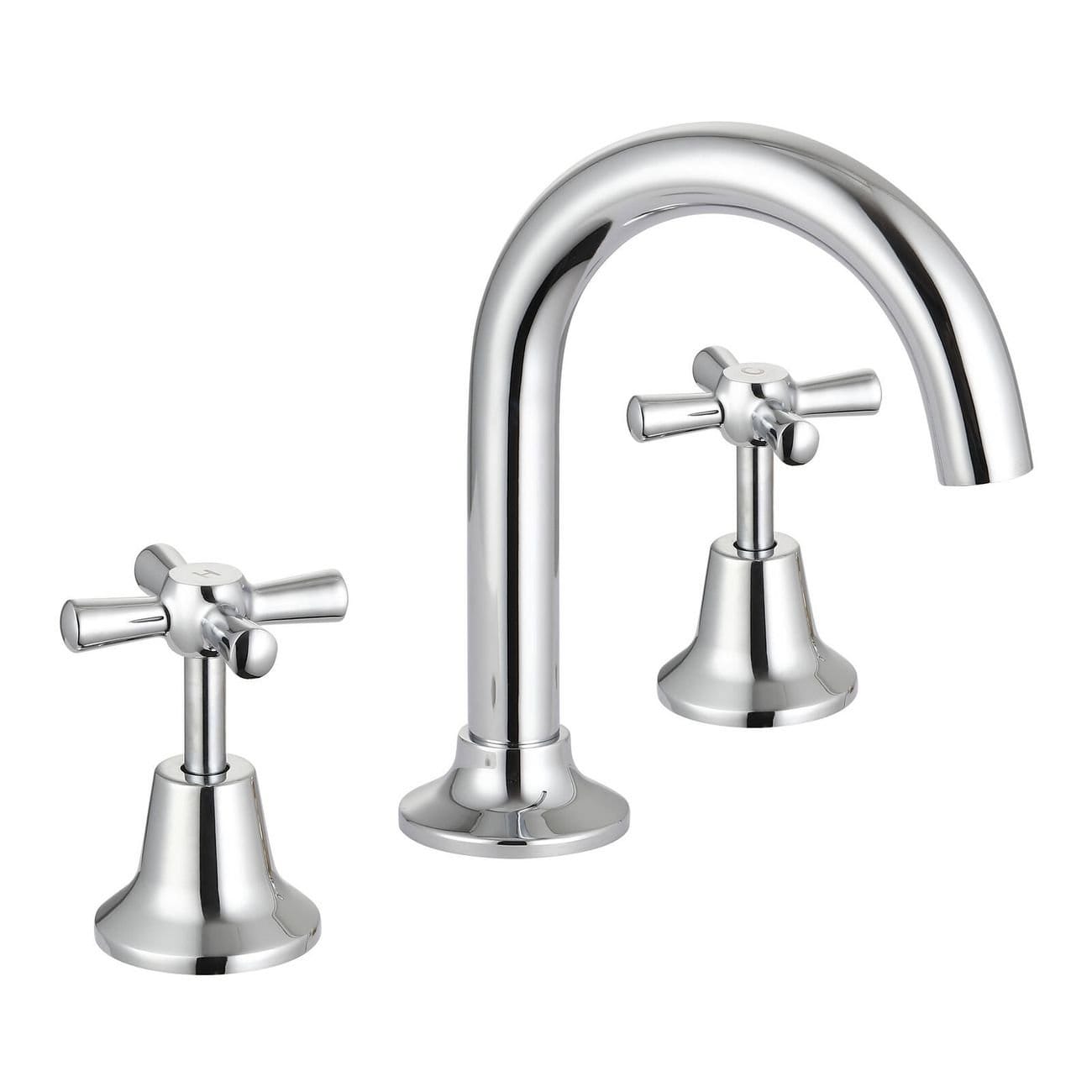Mondella Chrome Cadenza 1/2 Turn Basin Set