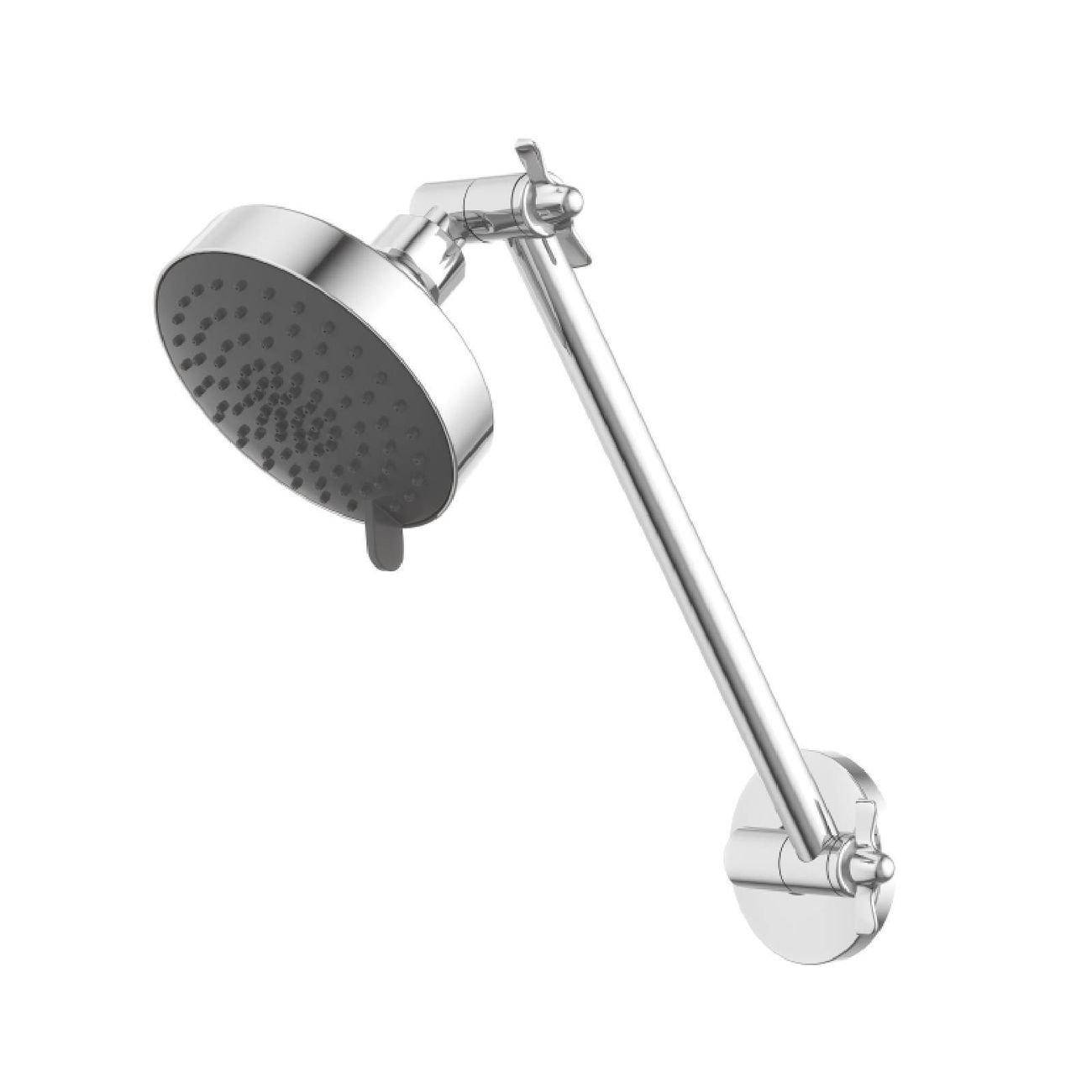 Flexispray Chrome Splash Hi Rise Adjustable Wall Shower 5 Function