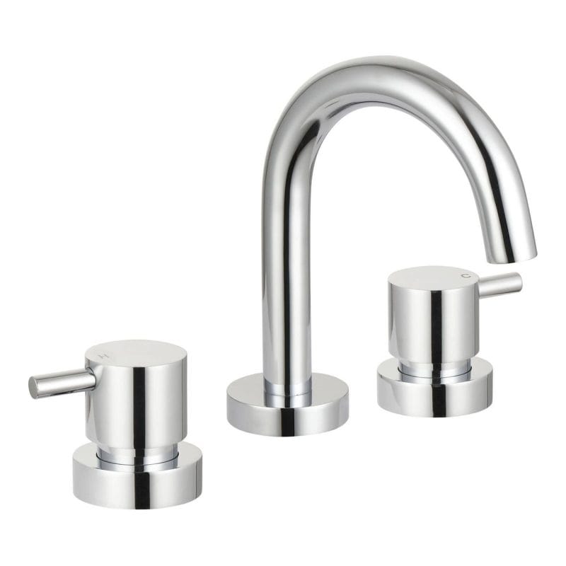 Mondella Chrome Resonance 1/4 Turn Pin Lever Basin Set - Chrome