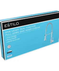 Alternative view of Estilo 35mm Chrome Coil Dual Function Tall Pull Down Sink Mixer