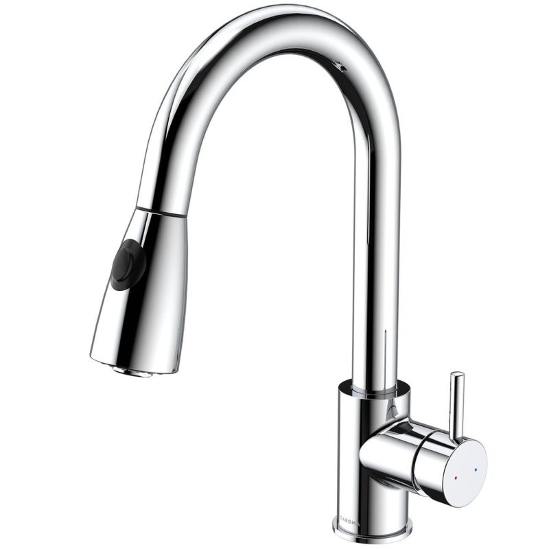 Caroma Chrome Husk Retractable Dual Spray Sink Mixer