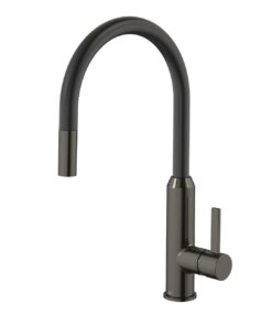 Dorf Black Nickel Lead Free Vixen Retractable Sink Mixer