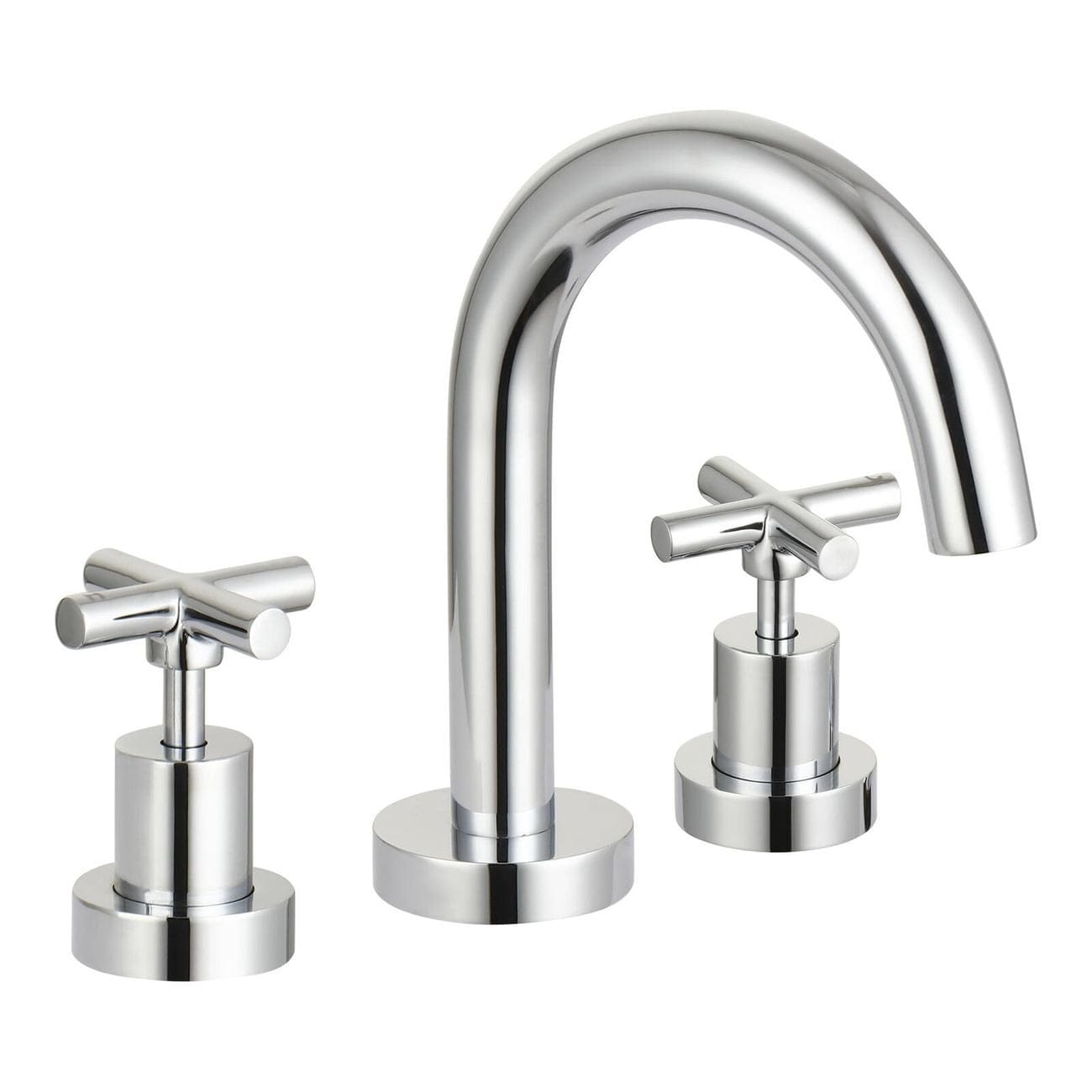 Mondella Chrome Resonance 1/2 Turn Cross Handle Basin Set