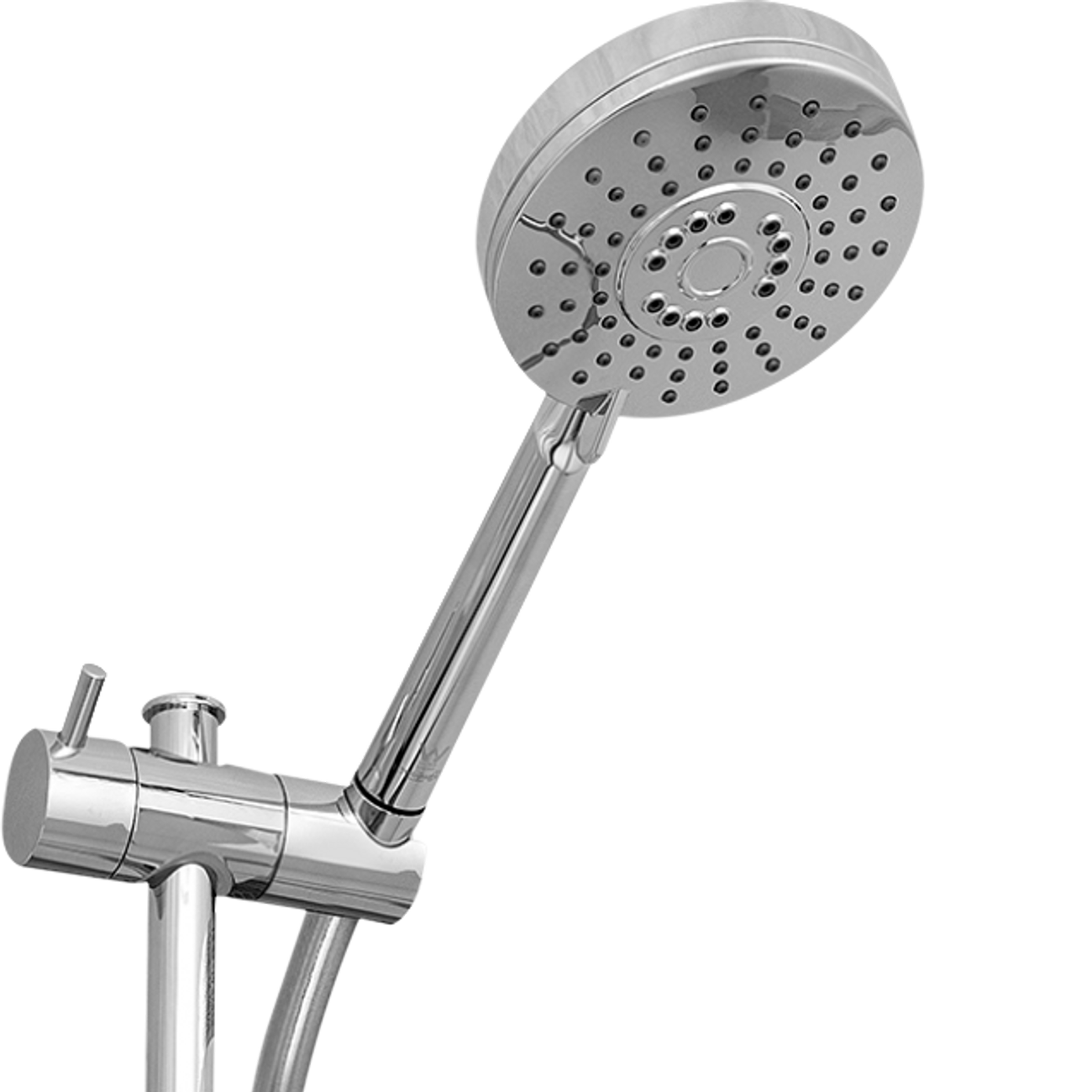 EZYFIX 5 Star Chrome 360° Rotational Air Infused Shower With Adjustable Height Rail
