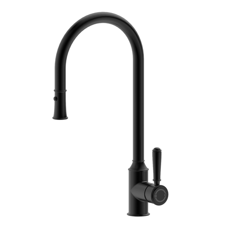 Mondella Black Matte Maestro Pull Out Vege Spray Sink Mixer
