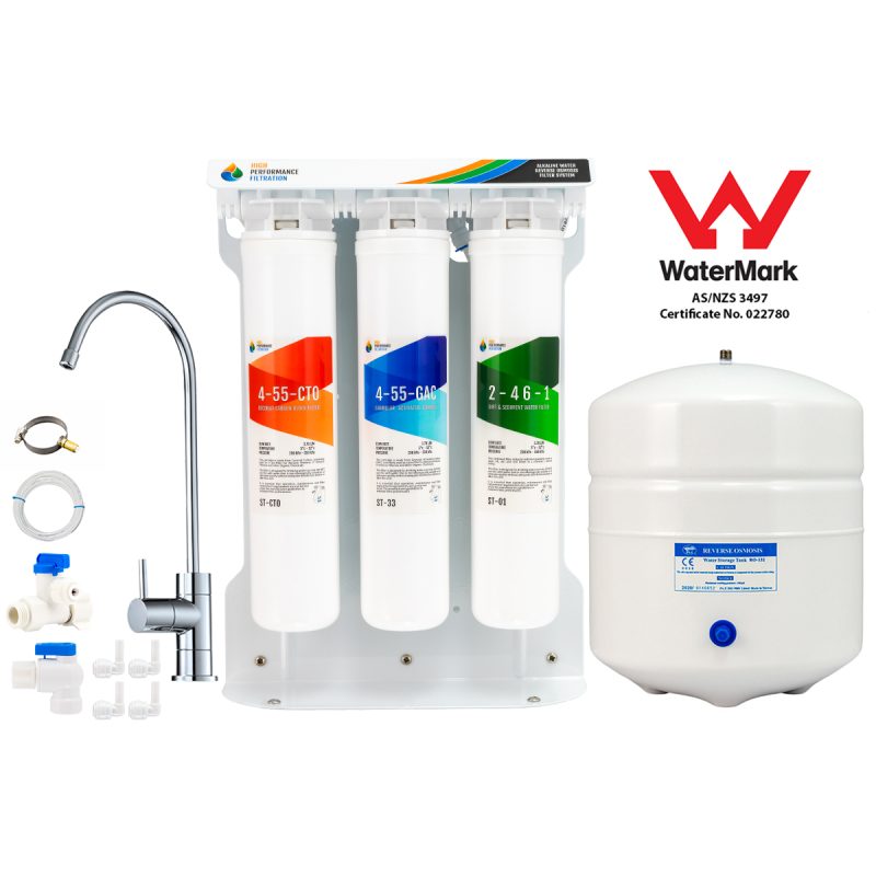 5-Stage Quick-Change Alkaline High Performance | Under Sink Reverse Osmosis Water Filter System