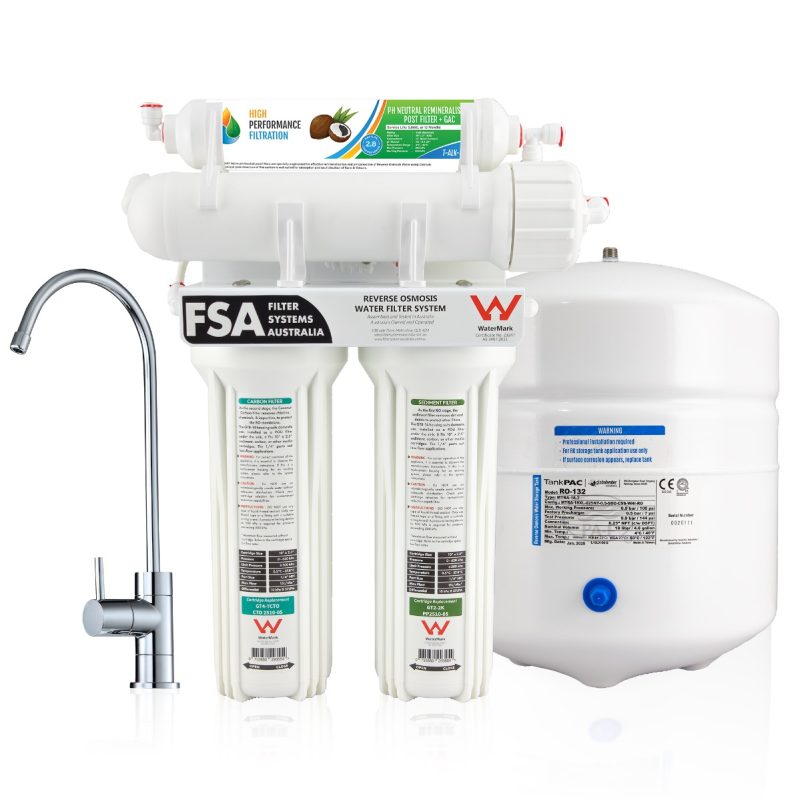 4 Stage Undersink Reverse Osmosis Water Filter System with Coconut Carbon Post-Filter